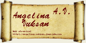 Angelina Vuksan vizit kartica